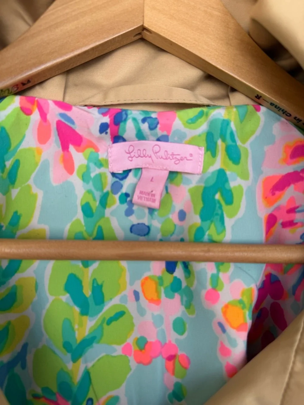Lilly Pulitzer Qynn Trench Coat Tan - Picture 7 of 13